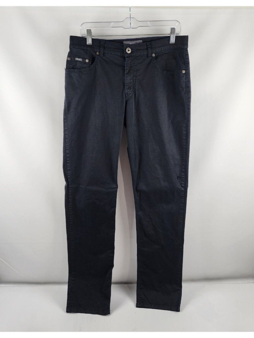 Brax Pants Mens 33x33 Black Cooper Style Perma Feel Good Pants